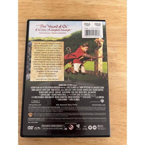 Harry Potter And The Sorcerer's Stone DVD Widescreen Edition - Picture 4 of 4